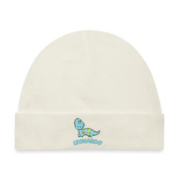 Dinosaurier lustig Kind Leonardo Geschenk Geburtst - Baby Premium Organic Mütze - Naturweiß - Vorne