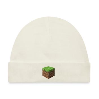 3D Block - Baby Premium Organic Mütze - Naturweiß - Vorne