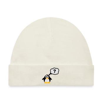 Pinguine Fragezeichen - Baby Premium Organic Mütze - Naturweiß - Vorne