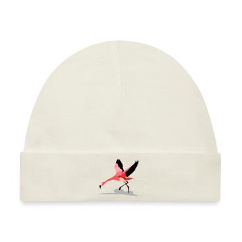 Flamingo - Baby Premium Organic Mütze - Naturweiß - Vorne