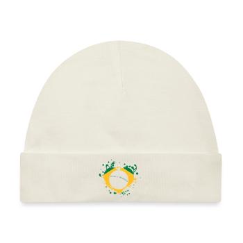 brasilien Bandera Flagge Herz-Spiele - Baby Premium Organic Mütze - Naturweiß - Vorne
