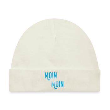 Moin Moin - Baby Premium Organic Mütze - Naturweiß - Vorne