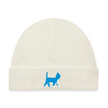 Kleine Katze geht - Baby Premium Organic Mütze - Naturweiß - Vorne