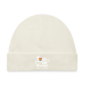 Gay Pride Schwul Lesbisch LGBT LGBTQ Geschenk - Baby Premium Organic Mütze - Naturweiß - Vorne