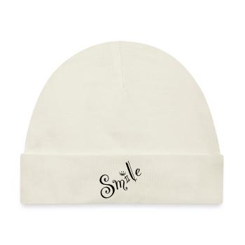 Smile - Baby Premium Organic Mütze - Naturweiß - Vorne