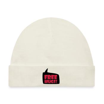free hugs - Baby Premium Organic Mütze - Naturweiß - Vorne