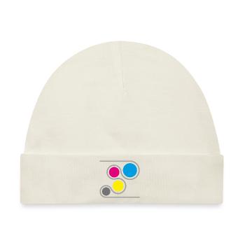 Drucker CMYK Grafik - Baby Premium Organic Mütze - Naturweiß - Vorne