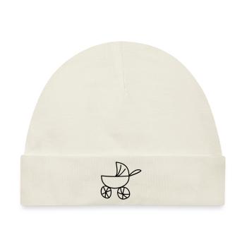 Kinderzeichnungen: Kinderwagen - Baby Premium Organic Mütze - Naturweiß - Vorne