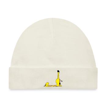 Power Yoga Giraffe - Baby Premium Organic Mütze - Naturweiß - Vorne