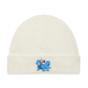 Boy Knight riding Blue Dragon - Baby Premium Organic Mütze - Naturweiß - Vorne