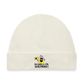 Ich brülle für Dortmund! - Baby Premium Organic Mütze - Naturweiß - Vorne