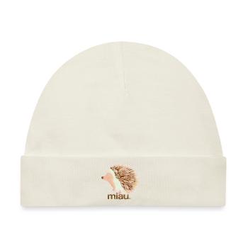 miau - Baby Premium Organic Mütze - Naturweiß - Vorne