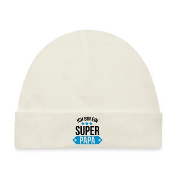 Ich bin ein Super Papa ! - Baby Premium Organic Mütze - Naturweiß - Vorne