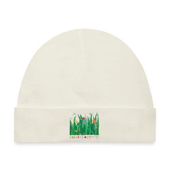 Biodiversität Wiese - Baby Premium Organic Mütze - Naturweiß - Vorne