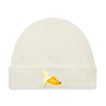 Smiley Banana - Baby Premium Organic Mütze - Naturweiß - Vorne