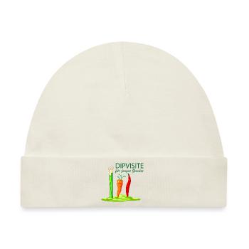 Junges Gemüse zum dippen. - Baby Premium Organic Mütze - Naturweiß - Vorne