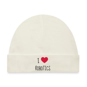 Robotik / Roboter / Robot / Robotics - Baby Premium Organic Mütze - Naturweiß - Vorne