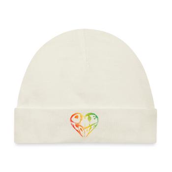 ein Liebesherzformtext-Typografie-Reggae - Baby Premium Organic Mütze - Naturweiß - Vorne