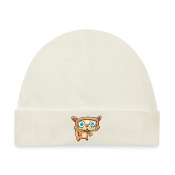 Funny Animal - Baby Premium Organic Mütze - Naturweiß - Vorne