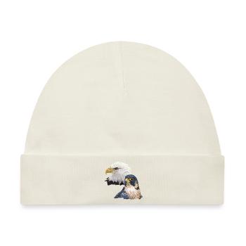 Wanderfalke und amerikanische Zigarre - Baby Premium Organic Mütze - Naturweiß - Vorne