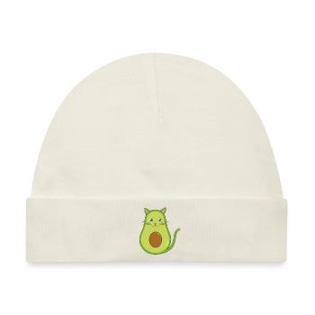 Avocado Katzen Avocato Veganerin Vegetarierin - Baby Premium Organic Mütze - Naturweiß - Vorne