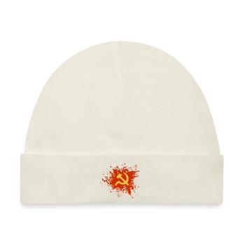 Soviet retro Kommunismus Design - Baby Premium Organic Mütze - Naturweiß - Vorne
