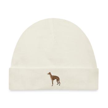 Windhund Illustration - Baby Premium Organic Mütze - Naturweiß - Vorne