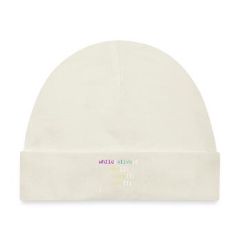 Eat Sleep Code Repeat - Baby Premium Organic Mütze - Naturweiß - Vorne