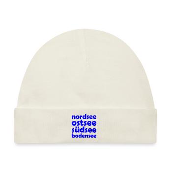 Bodensee - Südsee - Ostsee - Nordsee - Konstanz - Baby Premium Organic Mütze - Naturweiß - Vorne