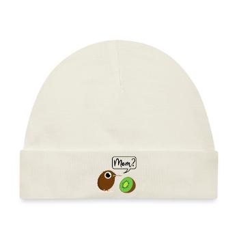 Kiwi Vogel Tier Frucht Obst Mama lustig Neuseeland - Baby Premium Organic Mütze - Naturweiß - Vorne