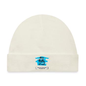 Mein Papa ist cool! Doch Götti noch cooler. - Baby Premium Organic Mütze - Naturweiß - Vorne