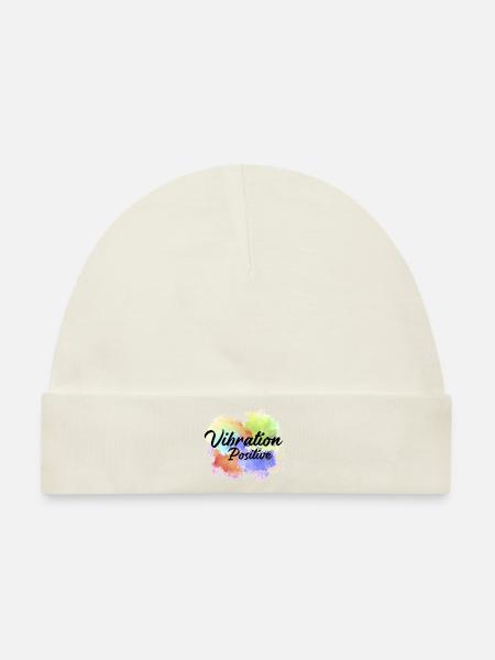 T-Shirt positive Vibration. - Baby Premium Organic Mütze - Naturweiß
