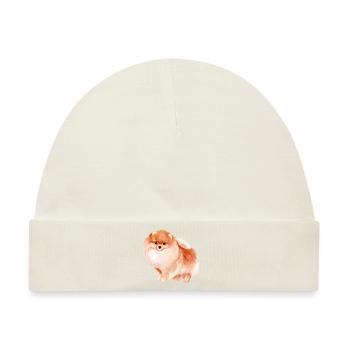 Pomeranian - Baby Premium Organic Mütze - Naturweiß - Vorne