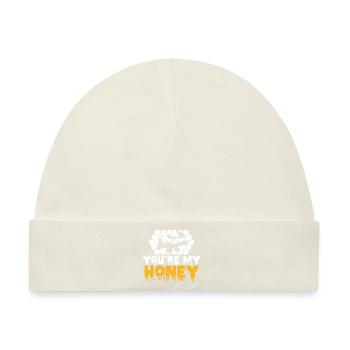 Honigdachs - Baby Premium Organic Mütze - Naturweiß - Vorne