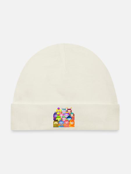 Kawaii Monster Community - Baby Premium Organic Mütze - Naturweiß