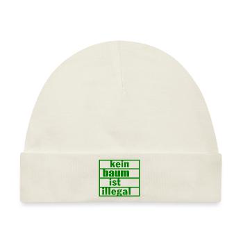 Kein baum ist illegal - Baby Premium Organic Mütze - Naturweiß - Vorne