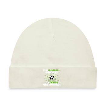 Fußball Fußballtrainer Schule Spruch Spieler - Baby Premium Organic Mütze - Naturweiß - Vorne