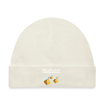 fließige Bienchen - Baby Premium Organic Mütze - Naturweiß - Vorne