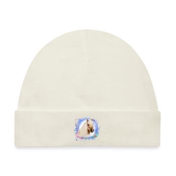 pony, blau, shettland,pferd,pony,weisses pony - Baby Premium Organic Mütze - Naturweiß - Vorne