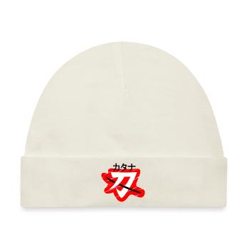 Katana Japanese Sword - Baby Premium Organic Mütze - Naturweiß - Vorne