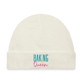Baking Queen Pastry Lover Baker Profession - Baby Premium Organic Mütze - Naturweiß - Vorne