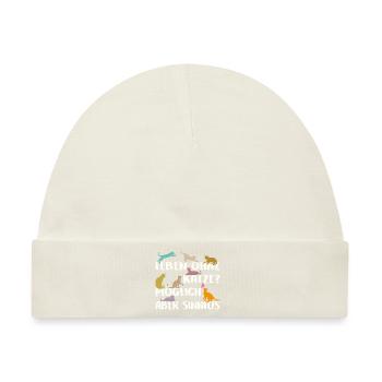 Leben ohne Katze sinnlos - Baby Premium Organic Mütze - Naturweiß - Vorne