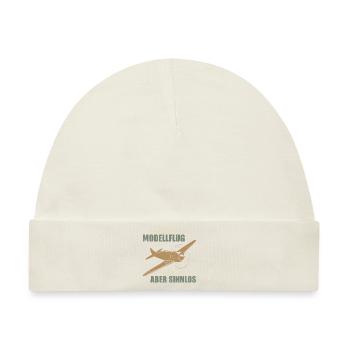 Ein leben ohne modellflug Segelflieger Flugzeug - Baby Premium Organic Mütze - Naturweiß - Vorne