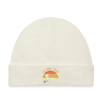 I'd Hike That Mountains Hiking Hiker - Baby Premium Organic Mütze - Naturweiß - Vorne
