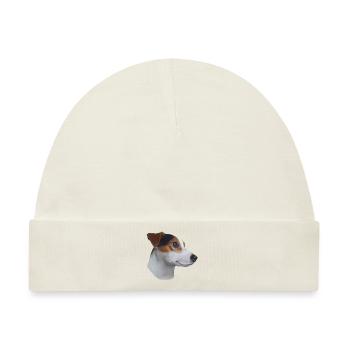 Jack Russell Terrier - Baby Premium Organic Mütze - Naturweiß - Vorne