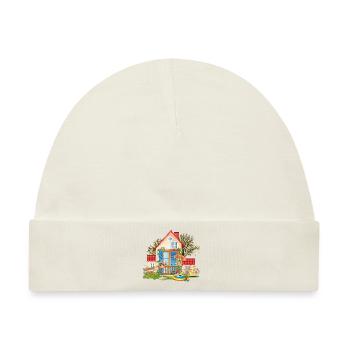 Traumhaus zum verlieben - Villa mit großem Garten - Baby Premium Organic Mütze - Naturweiß - Vorne
