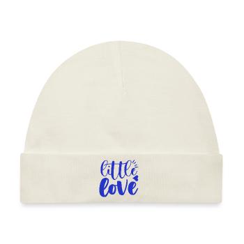little love blue - Baby Premium Organic Mütze - Naturweiß - Vorne