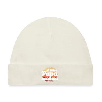 Klug Vater Vati Papa - Baby Premium Organic Mütze - Naturweiß - Vorne