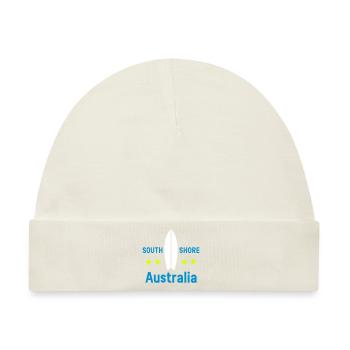 South shore, Australia (Surfbrett, Sterne) - Baby Premium Organic Mütze - Naturweiß - Vorne