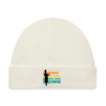 Koch kochen Sternekoch Köchin Gastro Restaurant - Baby Premium Organic Mütze - Naturweiß - Vorne